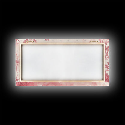 Whimsical Pink Cat Canvas Print Featuring Pink Wall Art Minimalist Art Botanical Prints Light Pink Wall Art Farmhouse Rustic Decor