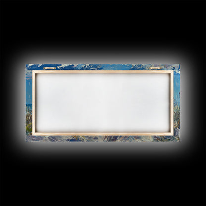 Coastal Cowgirl Framed Canvas Print Coastal Landscape Art Nautical Decor Ocean View Art Horizontal Wall Art Above Bed Wall Art