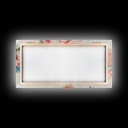 Floral Crown Canvas Print | Goddess Art Print | Pink Abstract Art | Romantic Woman Art | Boho Bedroom Decor Framed Canvas Print