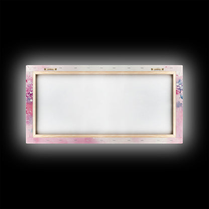 Music Notes Canvas Print Pink Abstract Art Musical Gift Idea Therapy Room Decor Boho Minimalist Wall Art Living Room Accent