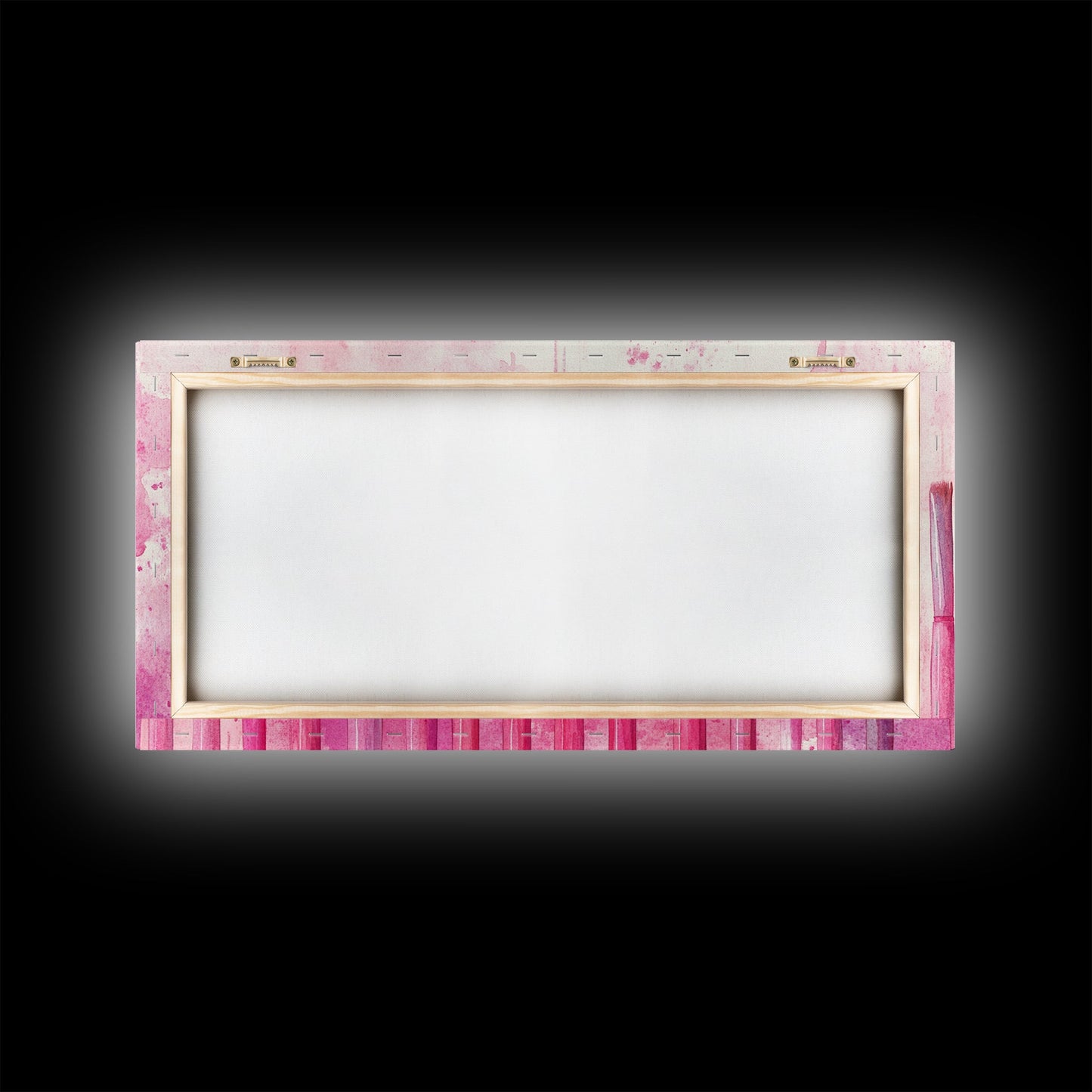 Künstlerpinsel-Leinwanddruck, abstrakte Kunstwerkzeuge, rosa, Studio-Dekor, hellrosa Wandkunst, Boho-Minimalismus, Wabi-Sabi, Geschenkidee für Künstler