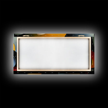 Dynamic Wave Art Canvas Print Coastal Abstract Ocean-Inspired Nautical Wall Art Horizontal Decor Above Couch Living Room Coastal Decor