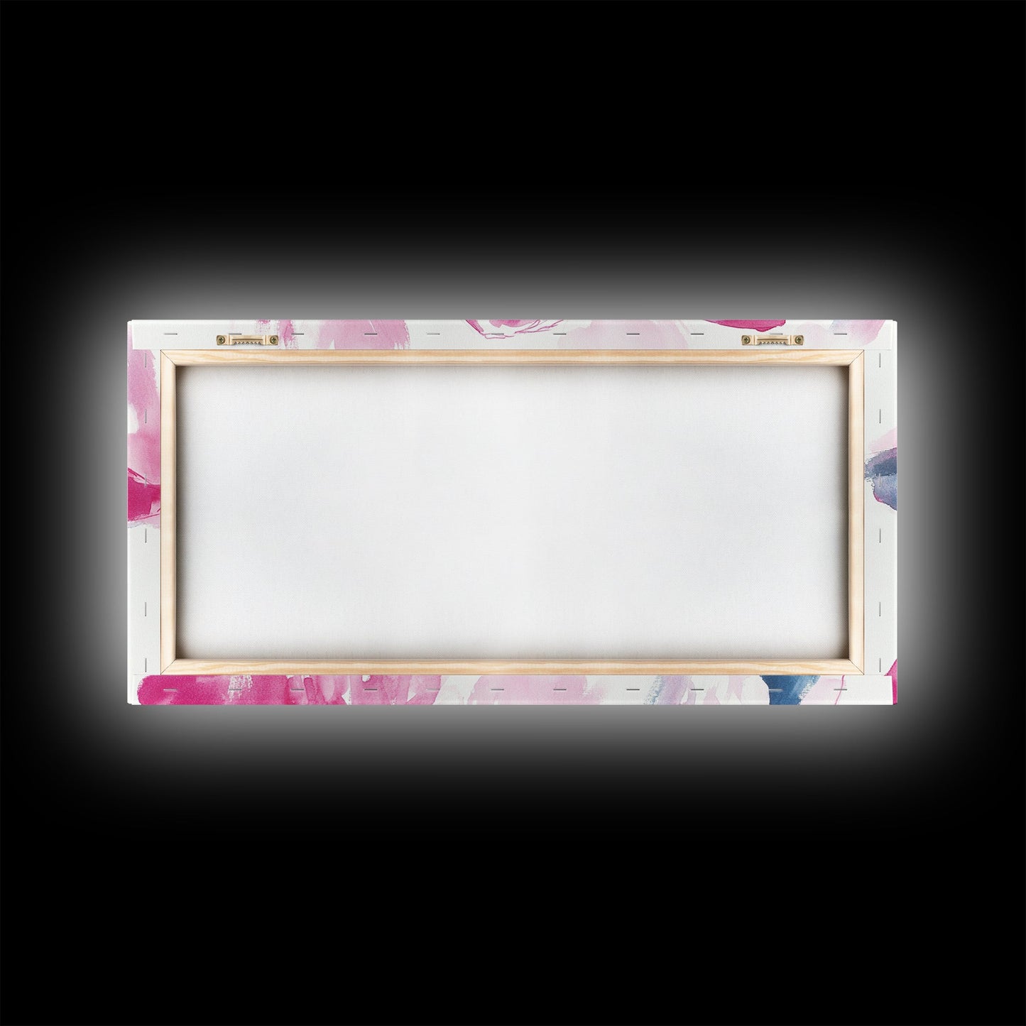 Elegant Hat Ladies Canvas Print, Feminine Pink Abstract Art with Fashion Illustration, Unique Gift Idea for Her Wall Decor