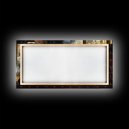 Rustic Martini Art Framed Canvas Print - Cozy Espresso Martini Wall Art - Fall Home Bar Decor - Kitchen Food Review Kitchen Art