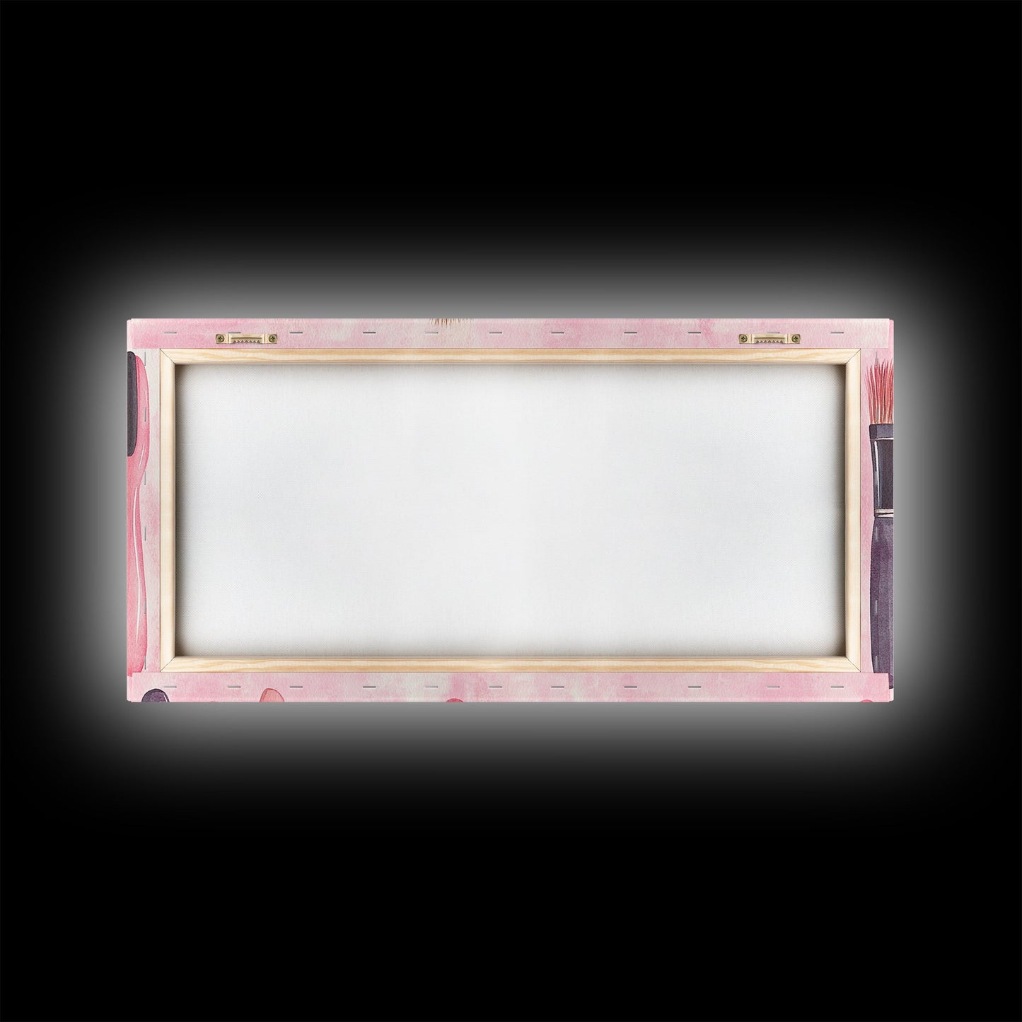 Hairbrush Collection Canvas Print Whimsical Art Pink Wall Art Fun Boho Aesthetic Bathroom Decor Vertical Art Unique Gift Idea