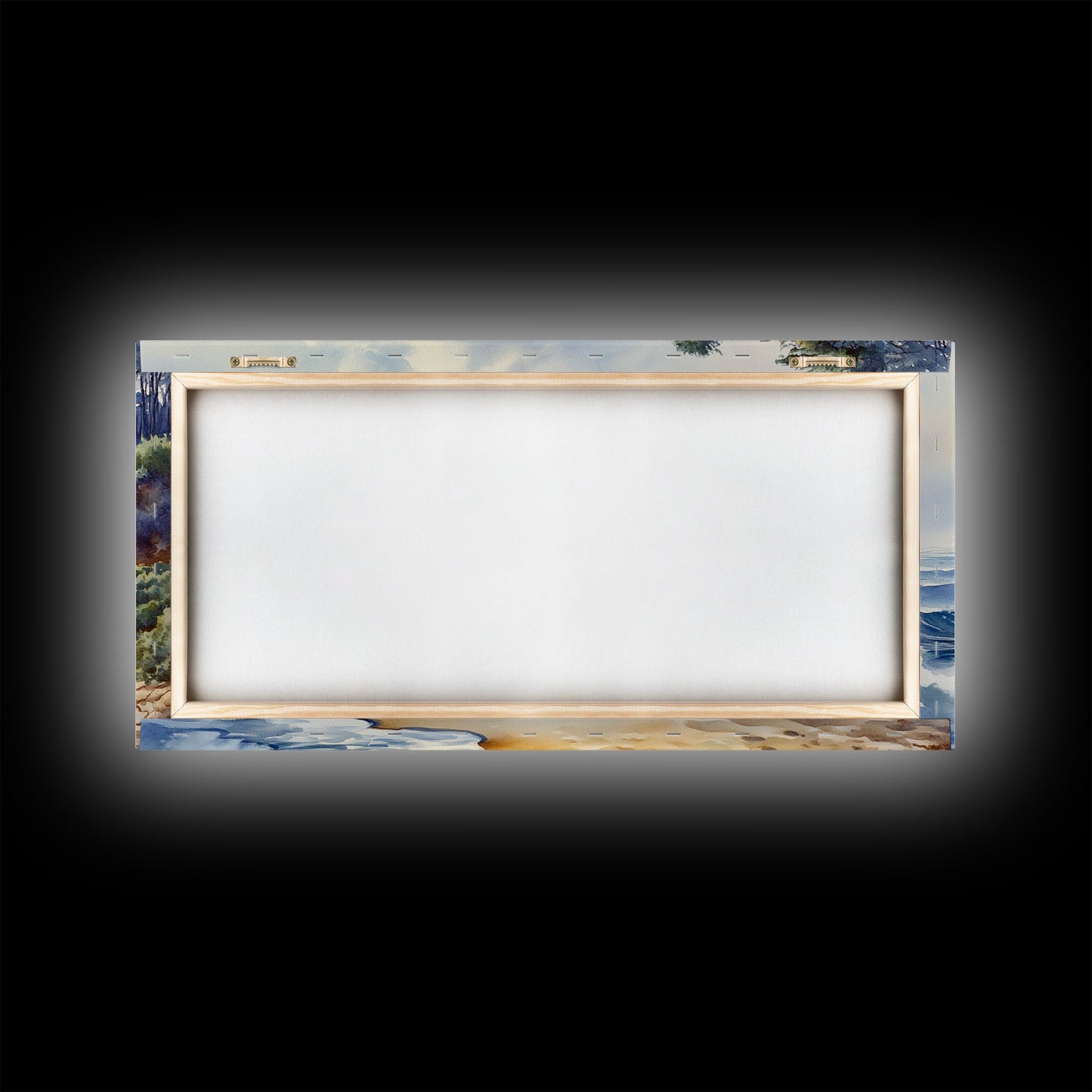 Framed Canvas Print of Scenic Coastal Cliffs and Ocean Waves, Nautical Landscape Art Gift, Rustic Coastal Home Decor