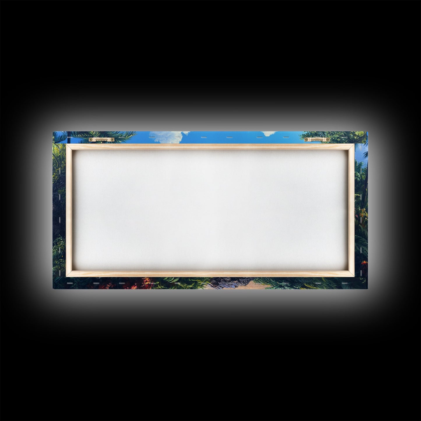 Waterfall Paradise Canvas Print Hawaii Art Coastal Wall Art Above Sofa Decor Rustic Landscape Painting Living Room Art Gift Idea