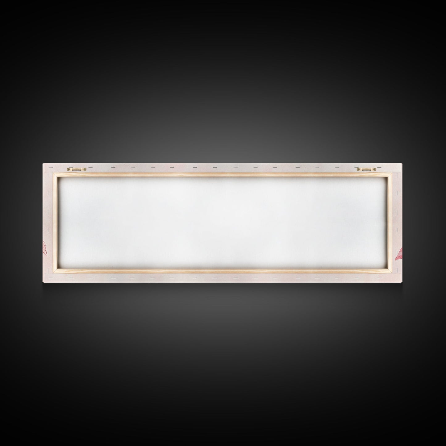 Light Pink Wall Art Canvas Print with Bows Decor, Minimalist Painting, Bedroom Art, Horizontal Abstract Artwork for Living Room