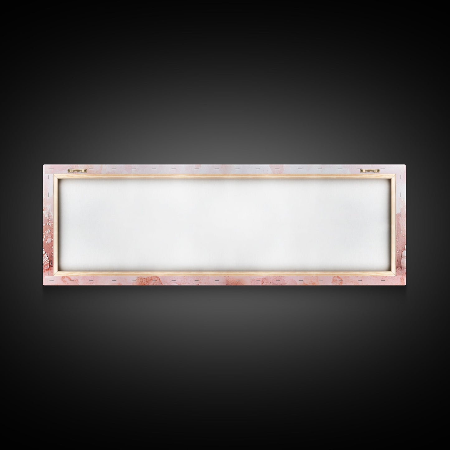 Coastal Shell Art Canvas Print Featuring Light Pink and Orange Pastel Hues, Beach House Decor, Nautical Wall Art for Living Room