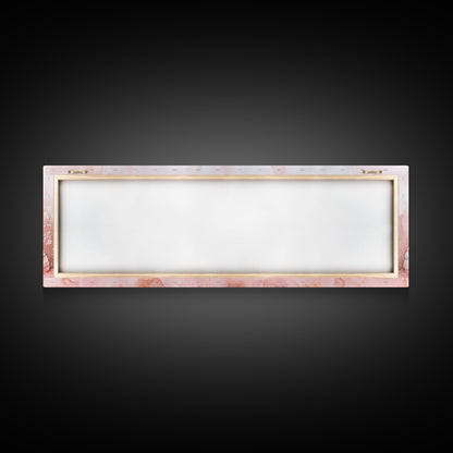 Coastal Shell Art Canvas Print Featuring Light Pink and Orange Pastel Hues, Beach House Decor, Nautical Wall Art for Living Room