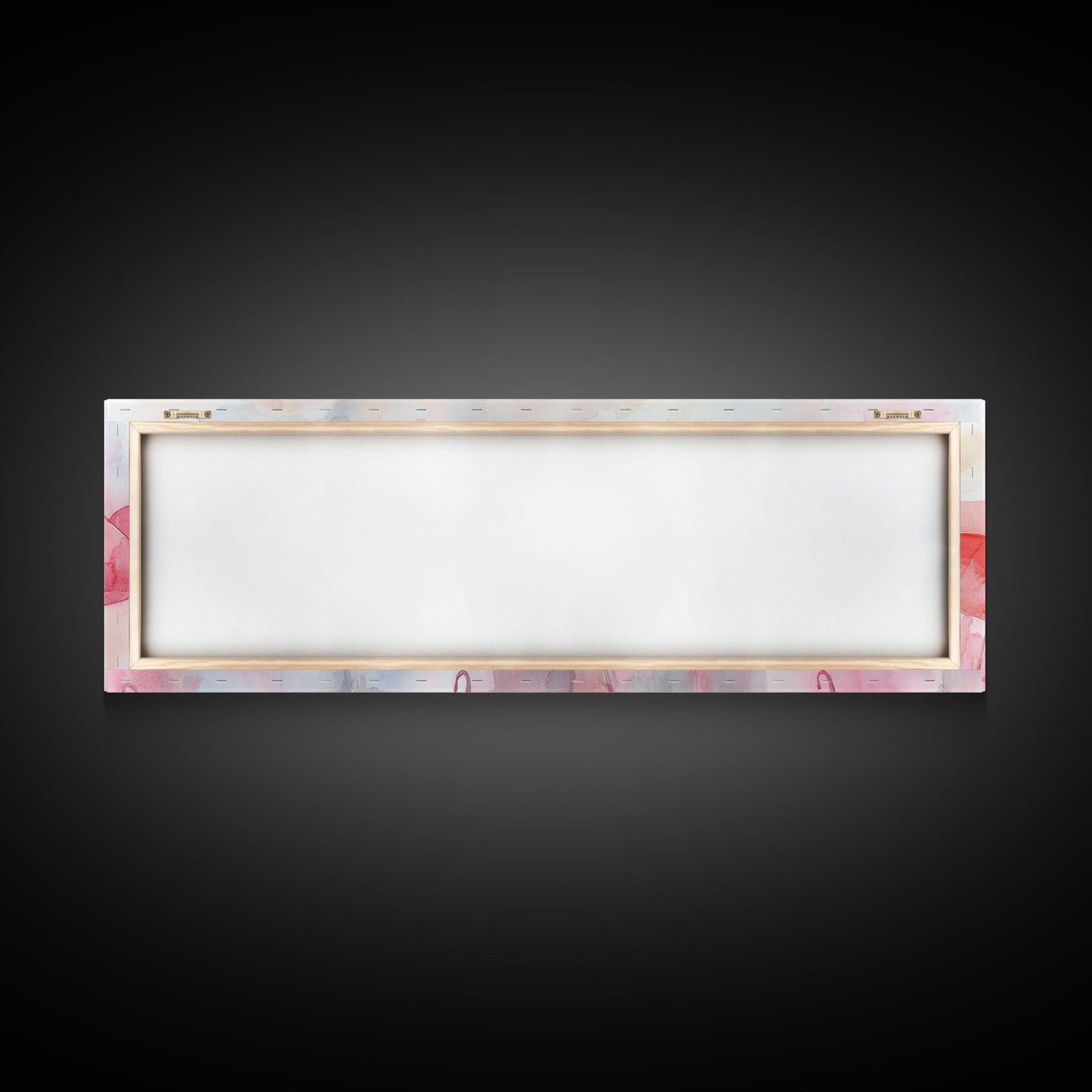 Umbrella Canvas Print Featuring Light Pink Abstract Art, Boho Minimalist Decor, Romantic Living Room or Guest Room Coastal Wall Art