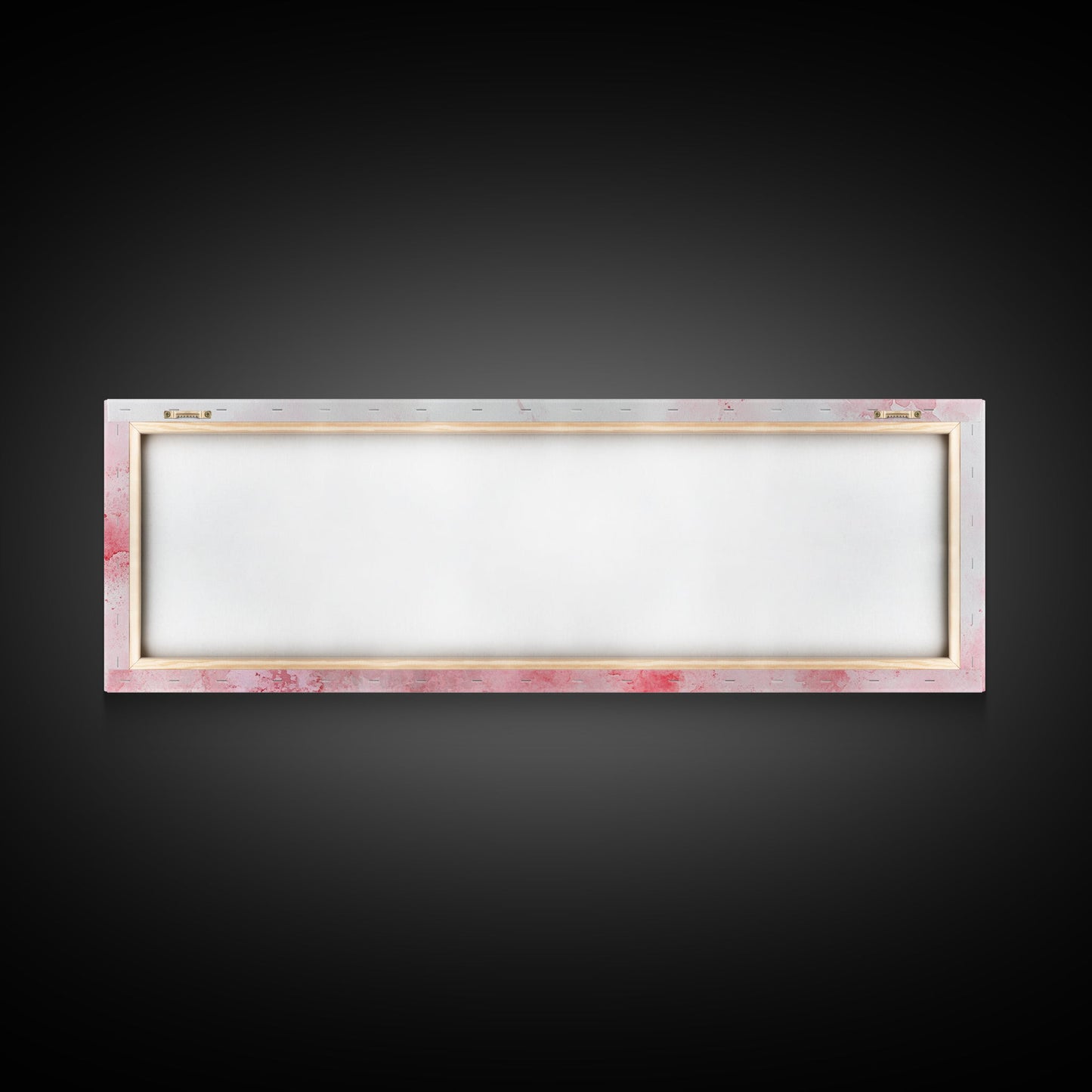 Four Women Canvas Print in Pink Abstract Art Style, Feminine Whimsical Aesthetic, Minimalist Living Room or Guest Room Horizontal Art