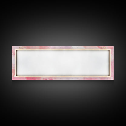 Golden Frames Canvas Print Light Pink Wall Art Minimalist Decor Modern Artistic Horizontal Artwork Boho Home Gift Idea