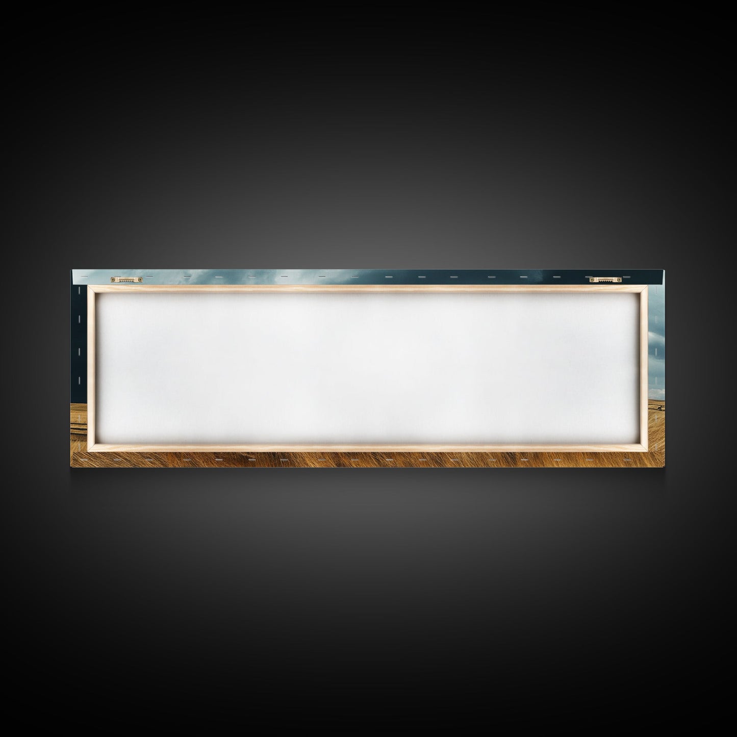 Stormy Farmhouse Canvas Print Rustic Landscape Painting Smoky Mountain Art Horizontal Panoramic Wall Living Room Autumn Decor