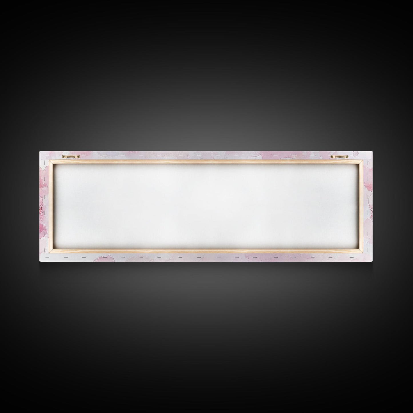 Whimsical Macarons Pink Wall Art Framed Canvas Print Extra Wide Horizontal Dessert Painting Food Review Kitchen Art