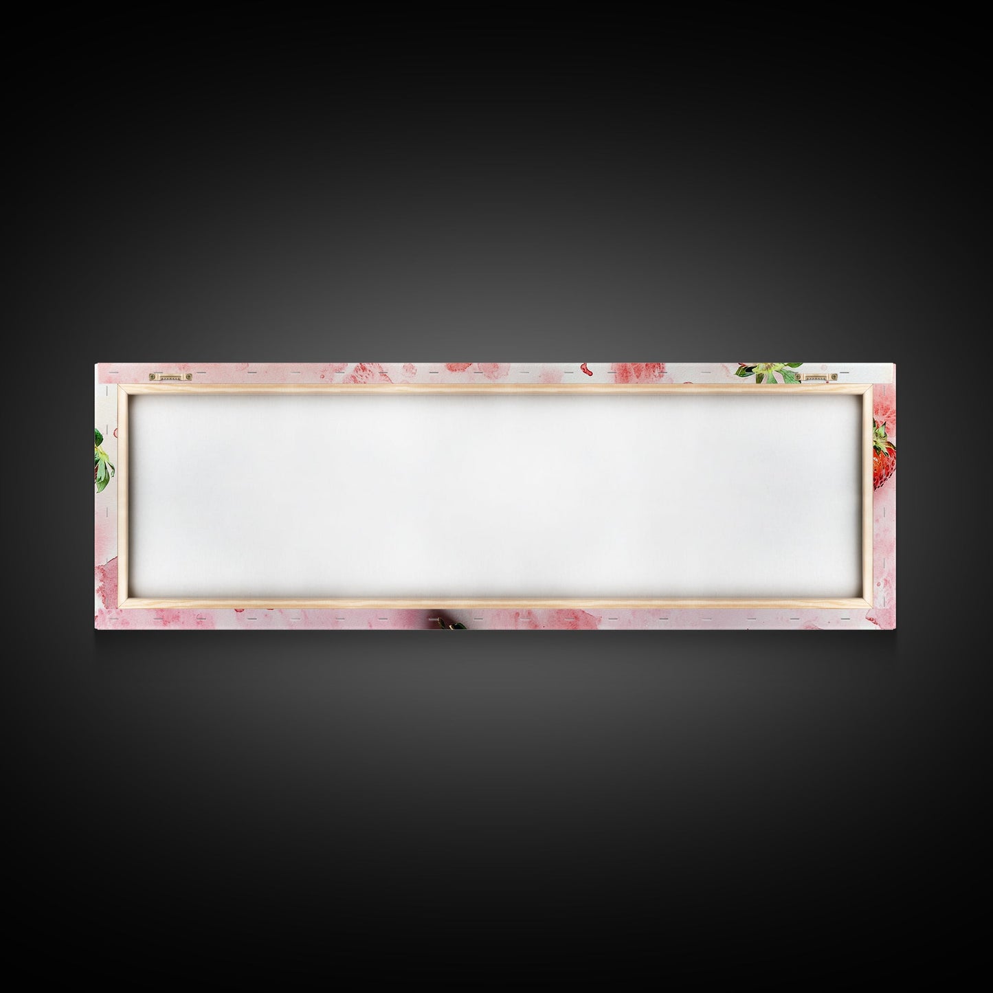 Strawberry Fruit Kitchen Art Framed Canvas Print Rustic Decor Horizontal Wall Art Living Room Art Whimsical Botanical Prints