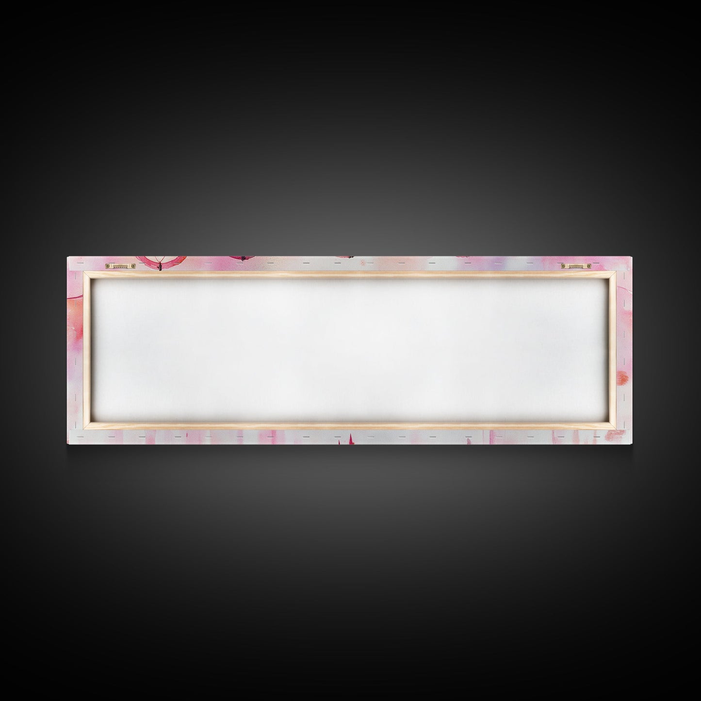 Dreamcatcher Canvas Print, Pink Orange Wall Art with Whimsical Artistic Feathers, Boho Art Idea for Living Room or Above Couch