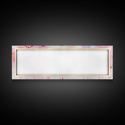 Dreamcatcher Canvas Print, Pink Orange Wall Art with Whimsical Artistic Feathers, Boho Art Idea for Living Room or Above Couch