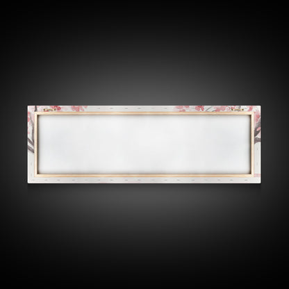 Cherry Blossom Canvas Print, Botanical Framed Canvas Art, Light Pink Wall Art, Bedroom or Guest Room Art, Feminine Nature-Inspired Decor