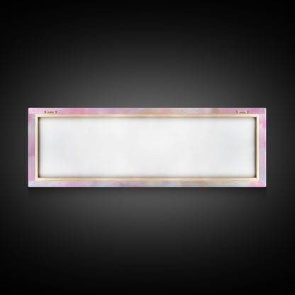 Candlelight Framed Canvas Print, Cozy Pastel Teacup Candles Art, Light Pink Wall Decor, Bedroom or Dining Room Whimsical Artwork