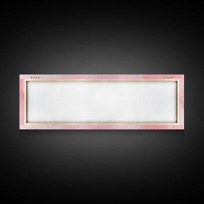 Ribbon Bow Canvas Print Light Pink Art Feminine Horizontal Wall Art Whimsical Artwork Living Room Wabi Sabi Decor Framed Print