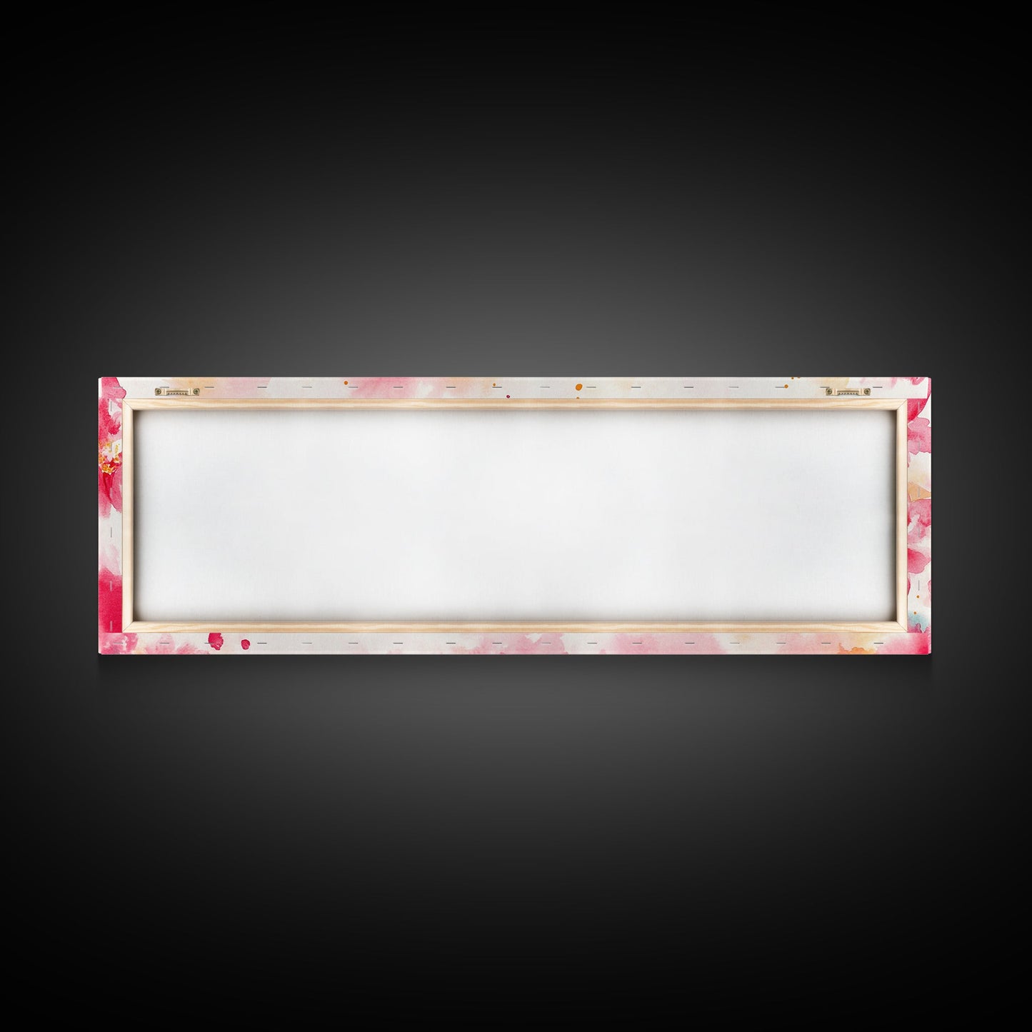 Pink Teacup Canvas Print Feminine Whimsical Kitchen Art Horizontal Pink Artwork Vintage Rustic Wall Art Living Room Framed Art