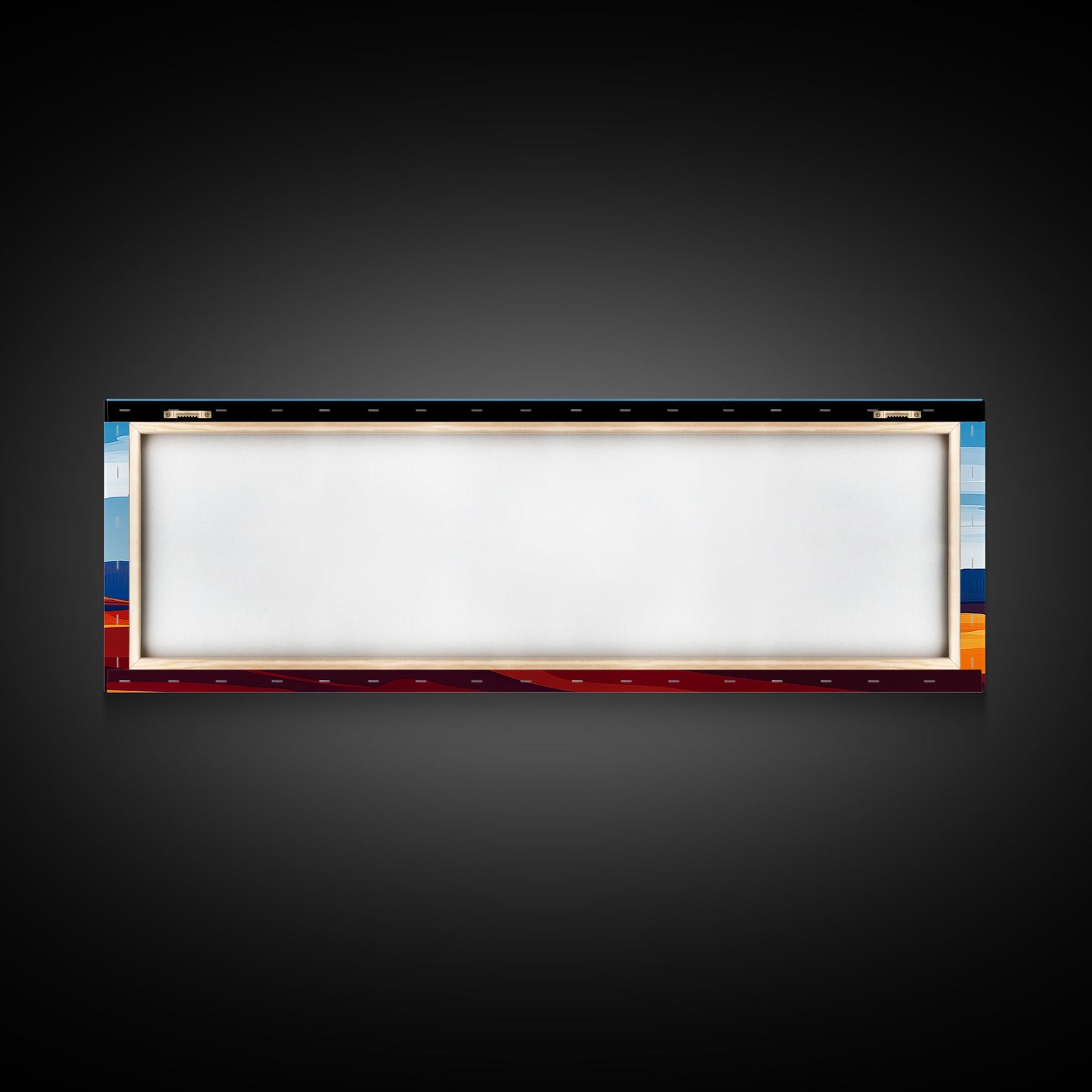 Monument Valley Sunset Framed Canvas Print, Southwest Wall Art, Panoramic Painting, Rustic Art, Landscape Art, Gift Idea, Extra Wide Art