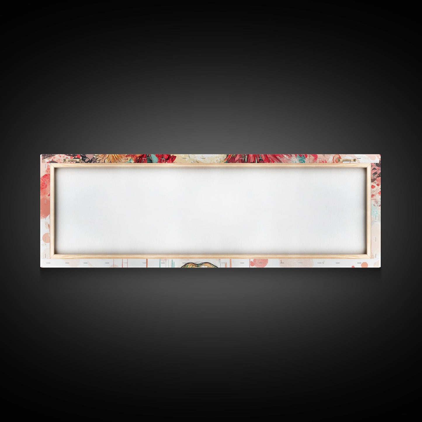 Vibrant Skull Art Framed Canvas Print, Dark Angels Wall Art with Floral Design, Skull and Rose Painting, Gothic Floral Home Decor, Boho Wall Art