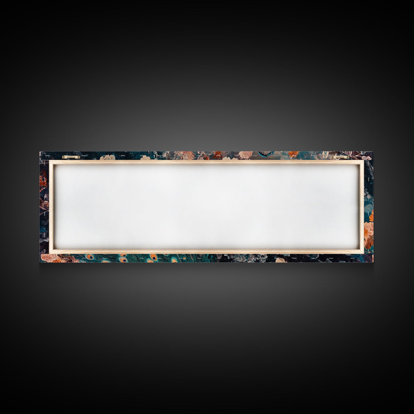 Vibrant Peacock Framed Canvas Print Mosaic Wall Art Boho Style Rustic Decor Above Sofa Art Living Room Statement Piece