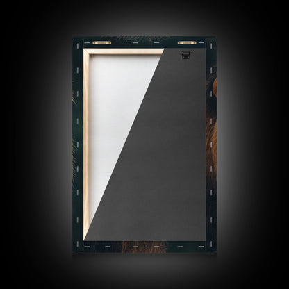 Majestic Lion Portrait Framed Canvas Print – African Art, Rustic Decor, Living Room Wall Art, Gift Idea Wildlife Inspired Home Art