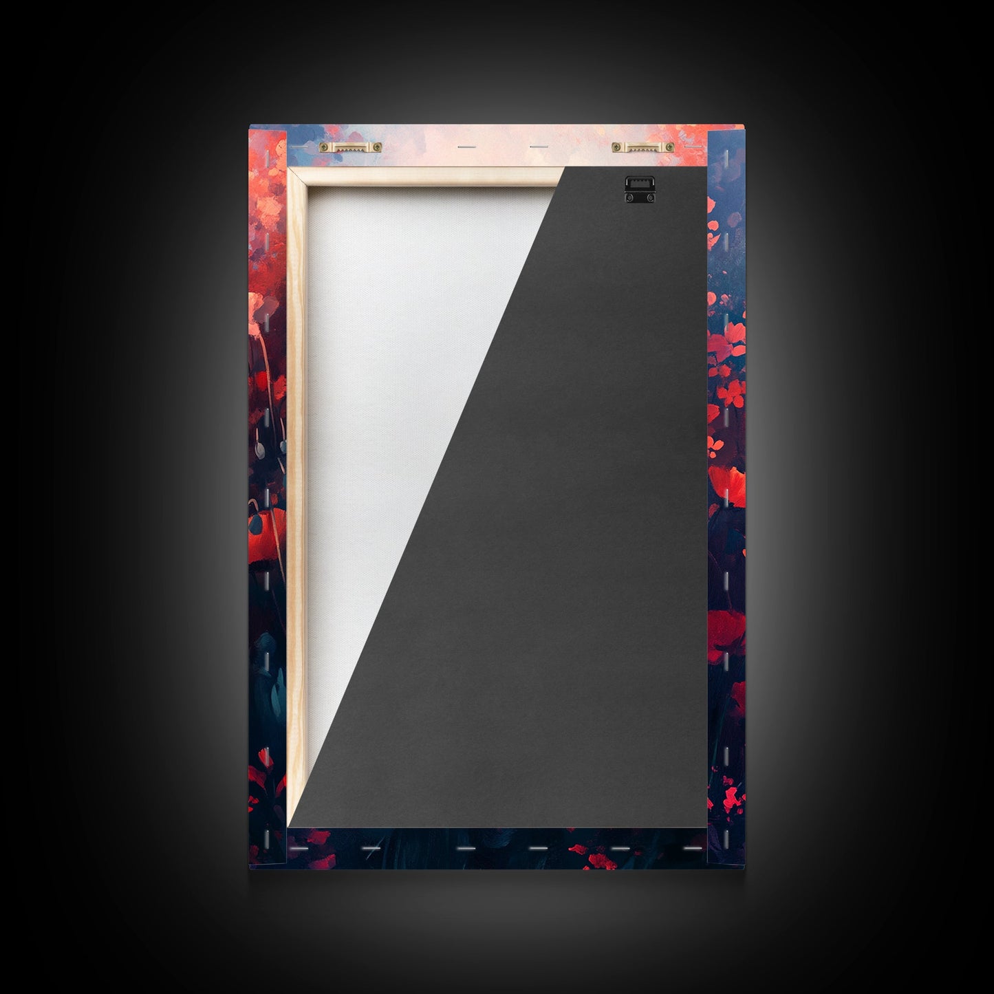 Vibrant Wildflower Framed Canvas Print, California Poppy Art, Rustic Bedroom Art, Boho Farmhouse Wall Decor, Gift Idea for Her