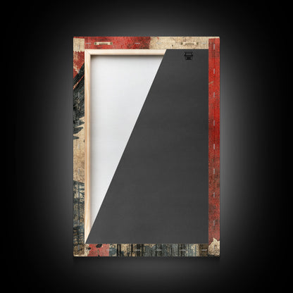 Gothic Angel Red Background Canvas Print Dark Angels Wall Art Moody Gothic Artwork Abstract Art Print Rustic Decor Gift Idea