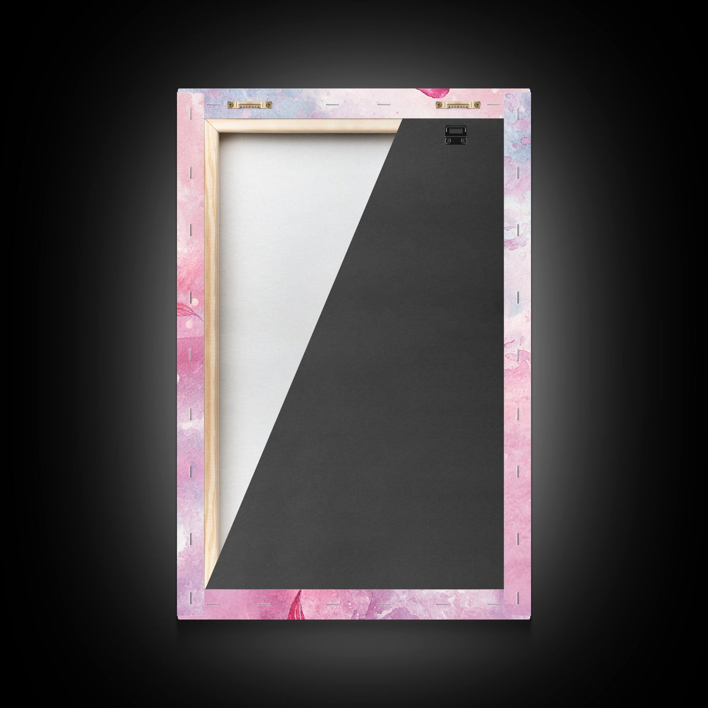 Watercolor koi fish painting in vibrant pink tones, perfect bedroom decor, framed canvas print, whimsical art above bed wall art