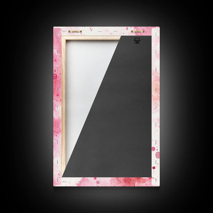 Musical Notes Canvas Print, Pink Abstract Watercolor Art, Music Lovers Gift, Therapy Wall Art, Light Pink Bedroom Living Room Decor