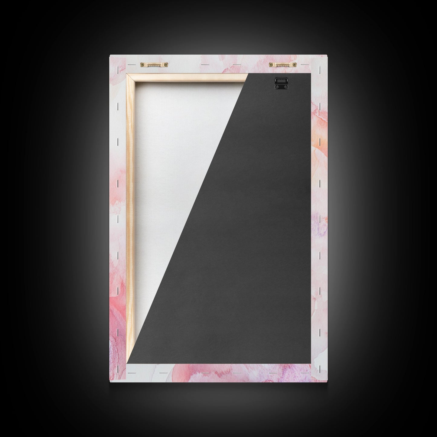 Elegant Floral Hair Accessories Canvas Print, Whimsical Art, Feminine Wall Art, Pink Abstract Art, Light Pink Wall Art, Bedroom Decor