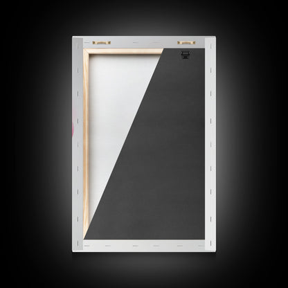 Pink Abstract Balloon Bouquet Framed Canvas Print, Whimsical Party Wall Art Light Pink Decor, Ideal Rustic Bedroom Aesthetic