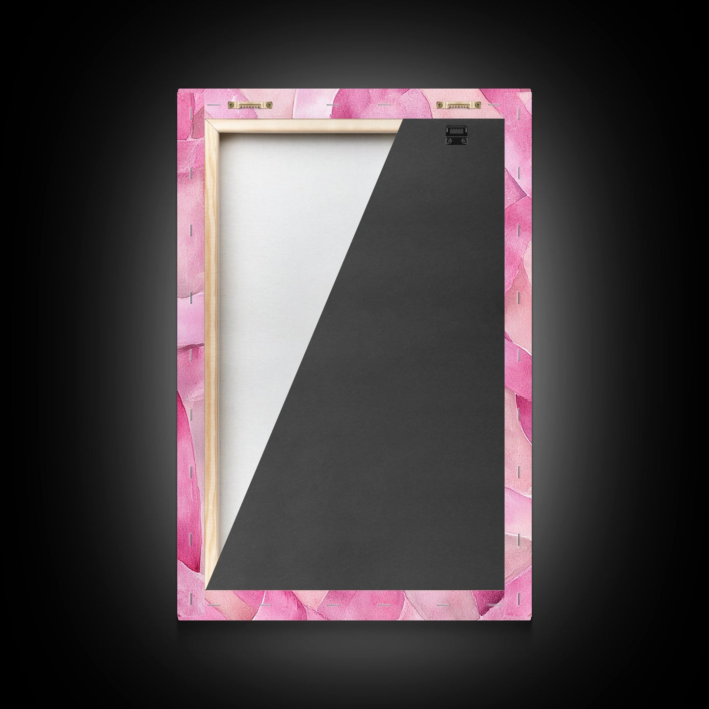 Abstract light pink wall art modern ribbons canvas print perfect addition to minimalist aesthetic boho decor vertical skinny art