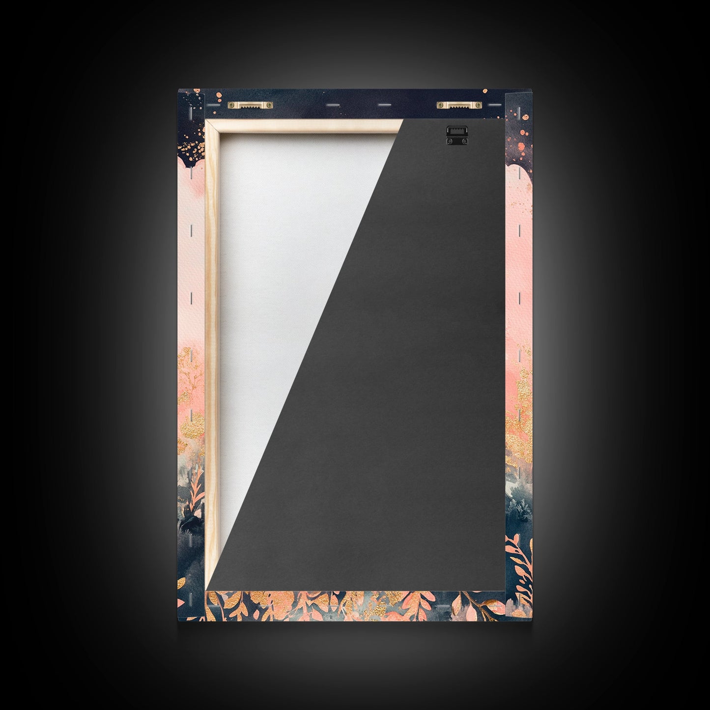 Moody dark romance painting with gold accents framed canvas print autumn-inspired wall decor rustic wabi sabi art farmhouse gift