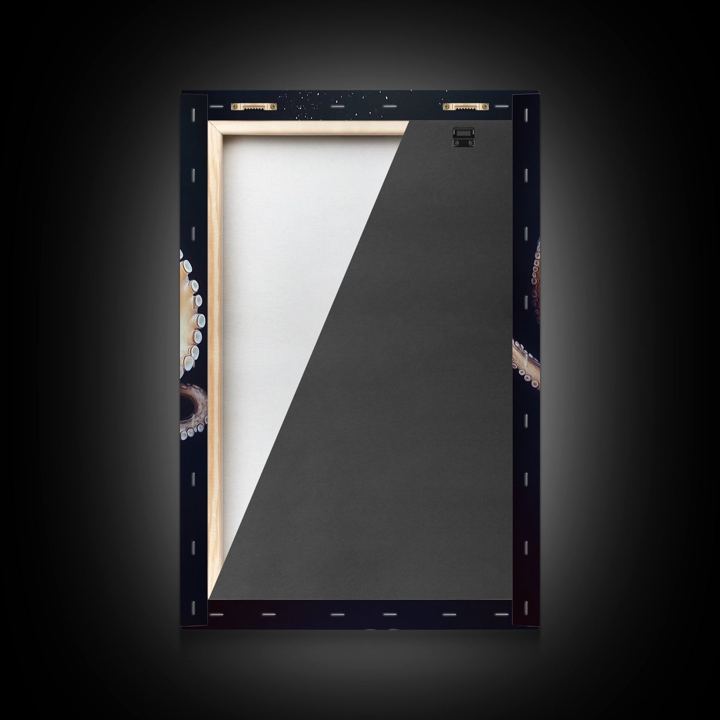 Underwater Octopus Canvas Print | Ocean Nature Painting Art | Coastal Nautical Decor | Rustic Seascape Living Room Wall Artwork