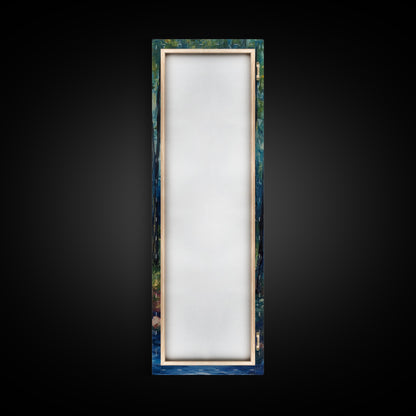 Autumn Forest Path, forest at dusk painting, birch tree painting, moody art, landscape painting, vertical wall art, Canvas Print