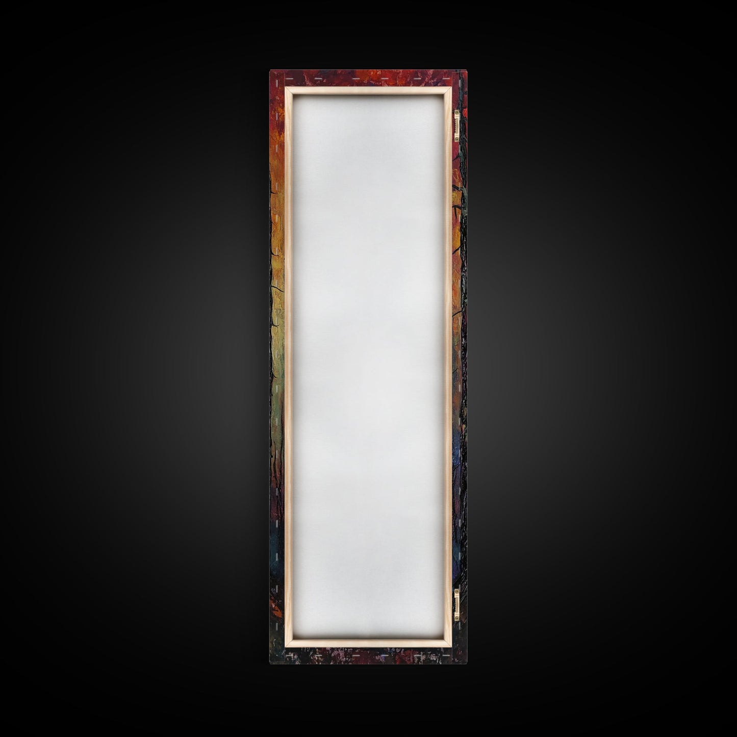 Burnt forest, pine tree art, moody wall art, forest at dusk painting, dark romance painting, autumn art, framed canvas print