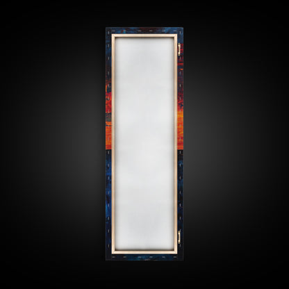 Fisherman Silhouette, Ocean Sunset, Moody Art, Canvas Print, Nautical Wall Art, Boho Art, Rustic Decor, Above Couch Art