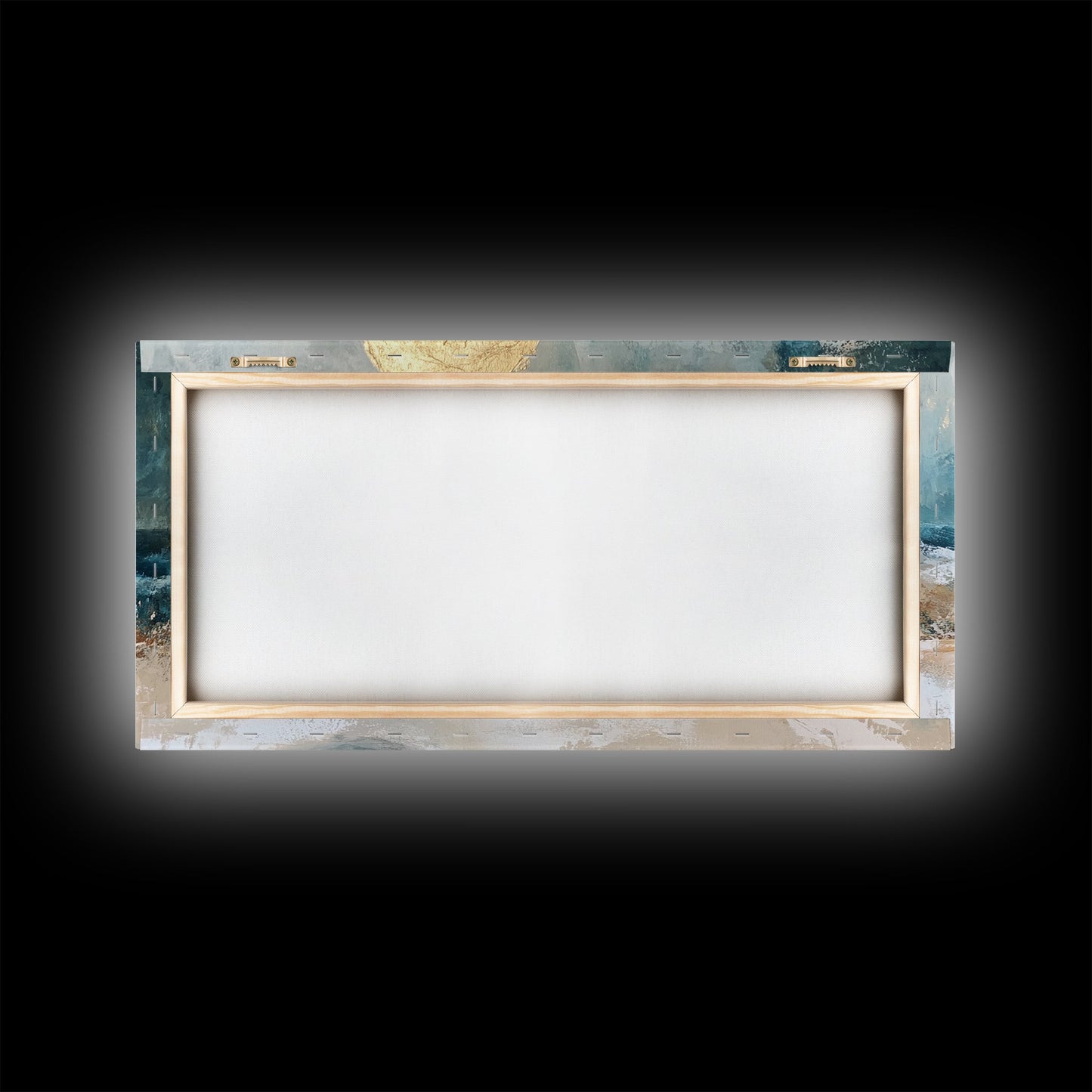 Golden Moon, coastal decor, ocean painting, nautical painting, seascape painting, framed canvas print, extra wide art