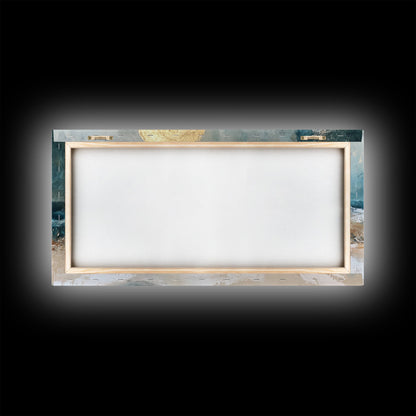 Golden Moon, coastal decor, ocean painting, nautical painting, seascape painting, framed canvas print, extra wide art