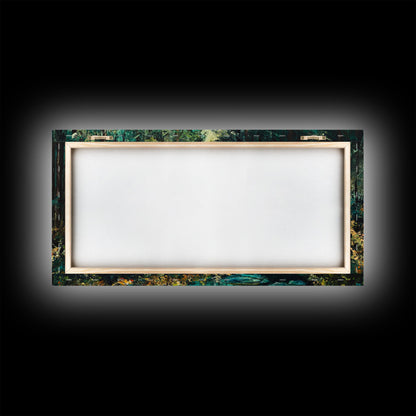 Verzauberter Waldteich, Leinwanddruck, Landschaftsmalerei, Kiefernkunst, Wald in der Abenddämmerung, Kunst vom Lake Tahoe, extra breites Kunstwerk