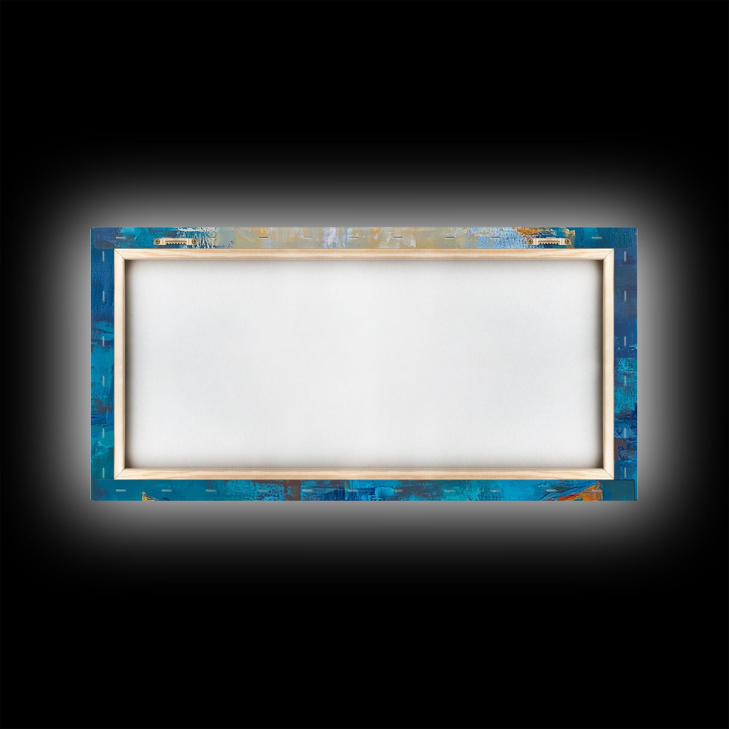 Golden Canoe, Framed Canvas Print, fisherman painting, lake Tahoe art, rustic decor, nautical decor, extra wide art, landscape painting