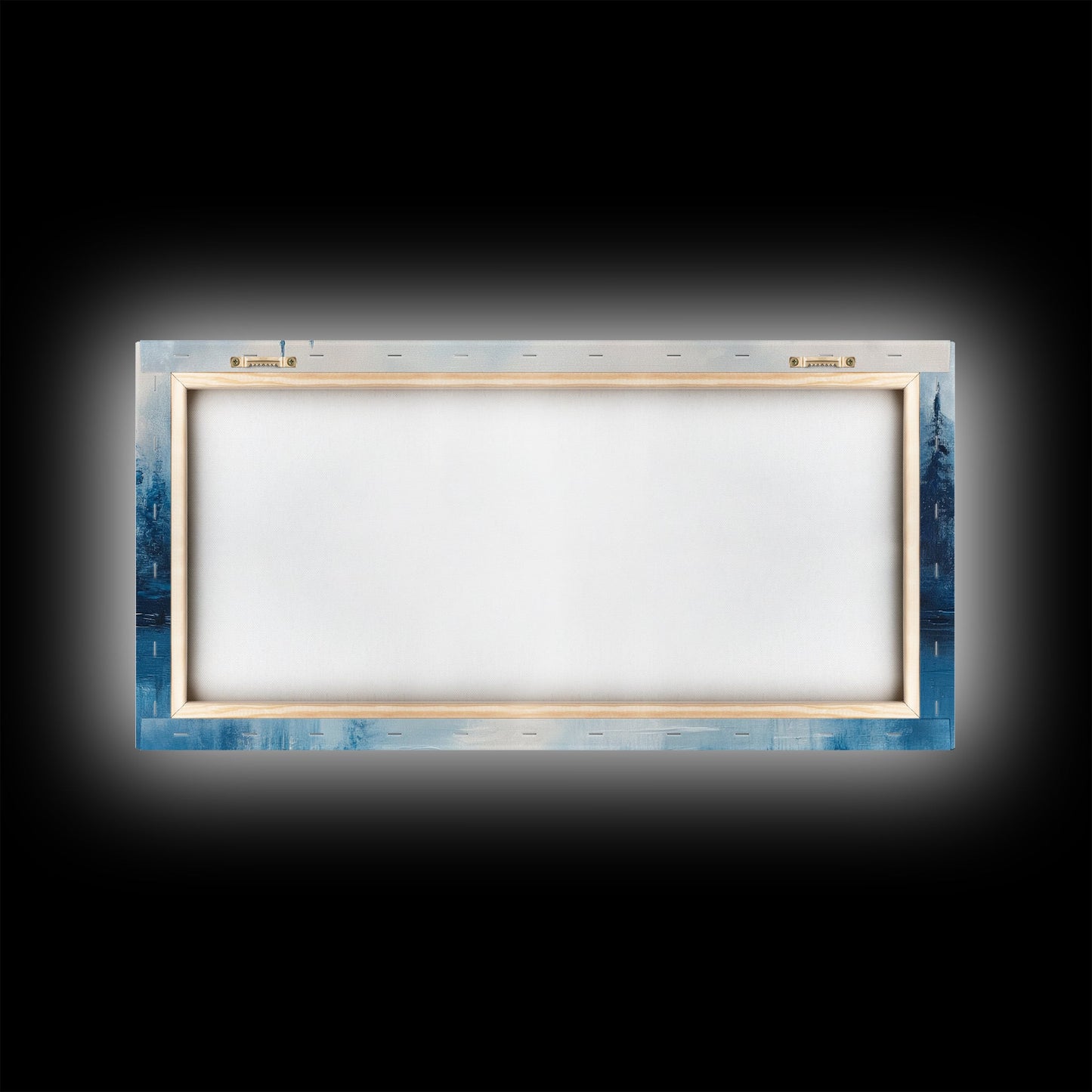 Neblige Seelandschaft, Stimmungsvolle Kunst, Kiefernlandschaft, Landschaftsgemälde, Gerahmter Leinwanddruck, Schlafzimmerkunst, Wandbild über dem Bett