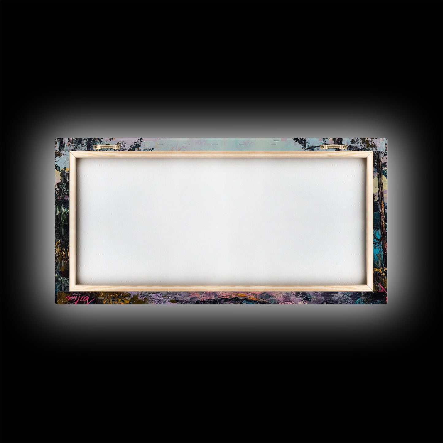 Campfire by Lake, Mountain Painting, Landscape Art, Moody Art, Framed Canvas Print, Above Sofa Art, Wabi Sabi Art, Rustic Decor