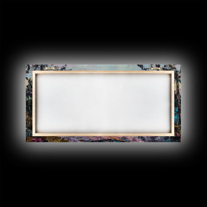 Campfire by Lake, Mountain Painting, Landscape Art, Moody Art, Framed Canvas Print, Above Sofa Art, Wabi Sabi Art, Rustic Decor