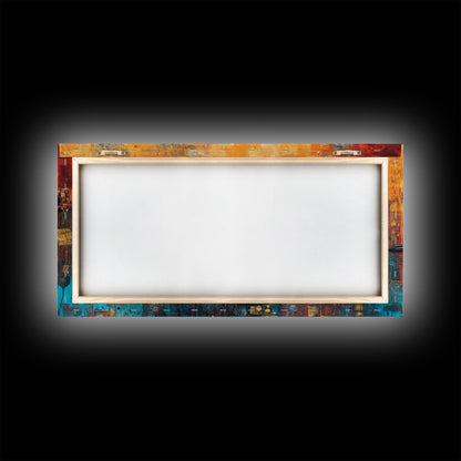 Gemälde eines Seetauchers, Vogelkunst, Tierkunst, Naturmalerei, Wandbild mit türkisfarbenem Motiv, gerahmter Leinwanddruck, Seedekor, rustikale Wandkunst